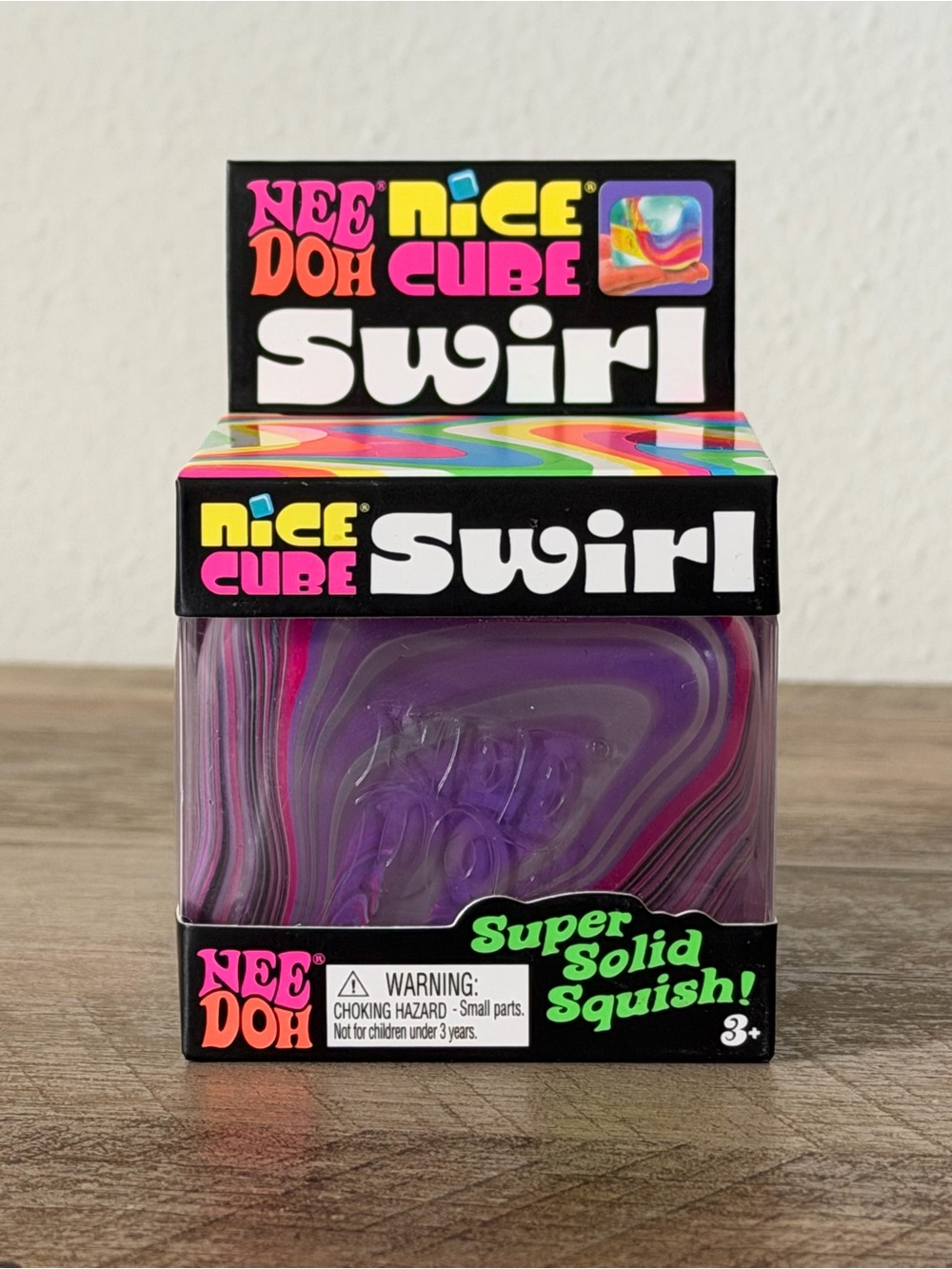 NWT Authentic NeeDoh Viral Nice Cube Swirl 2.25” Super Solid Squishy Fidget Toy